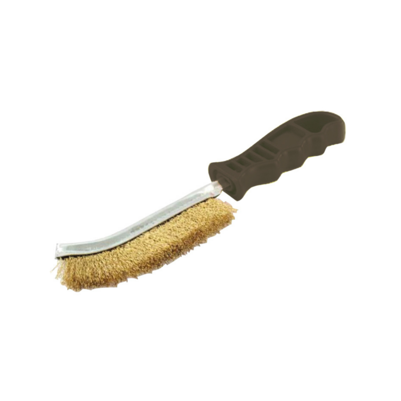 Brosse à main fil inox manche plastique