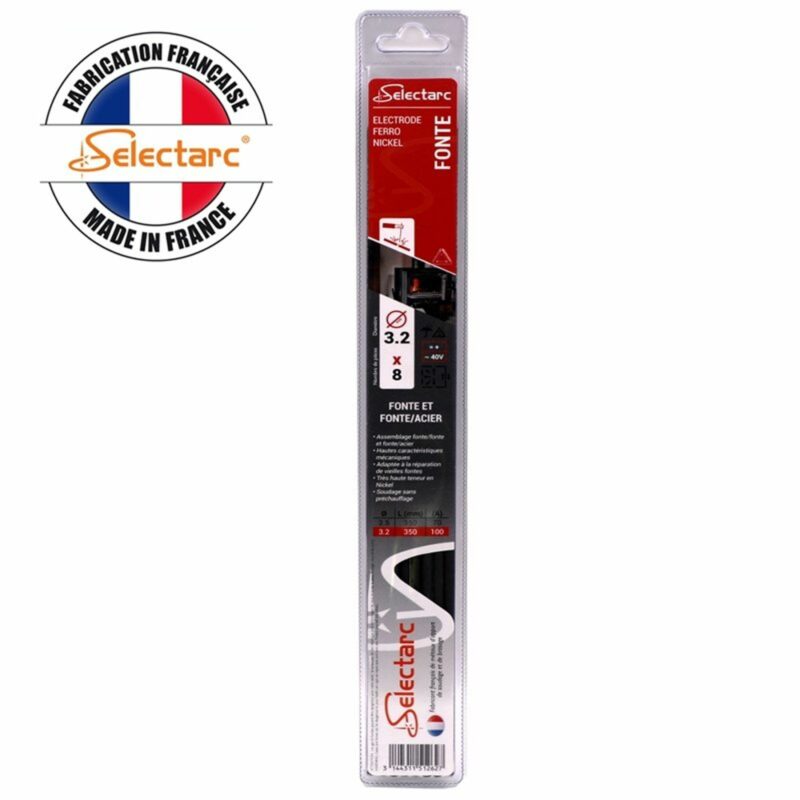 Blister électrode fonte D.2,5mm (10 pcs)